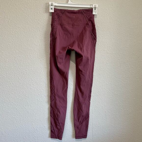 Lululemon Wunder Under High-Rise Legging Flocked 28" Plumful Size 2 Floral Gym - Picture 6 of 10